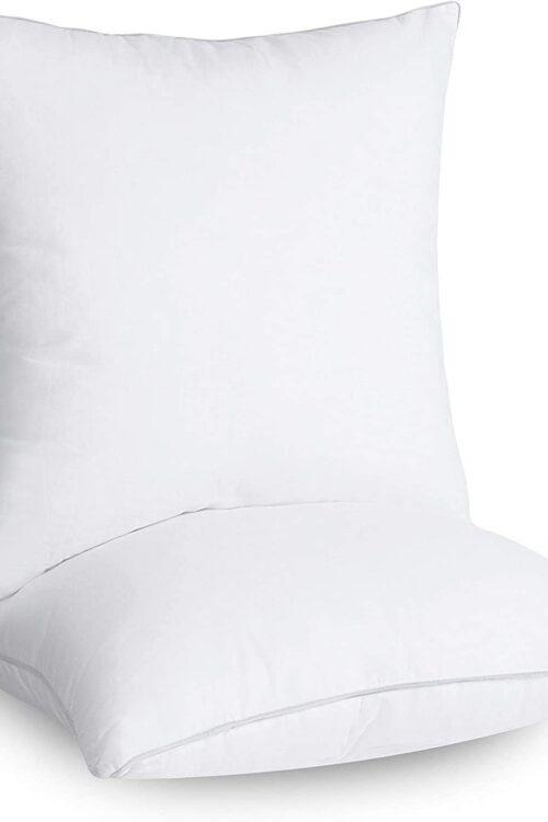 SYSN Furniture Inner Pads (Pack of 2) White Bounce Back Inserts of Standard 30×30 inches (76×76 cm) Size, Hollow Virgin Fibre Fillers For Decorative Scatters in Bed Sofa Outdoor with Stuffing 16″*16″