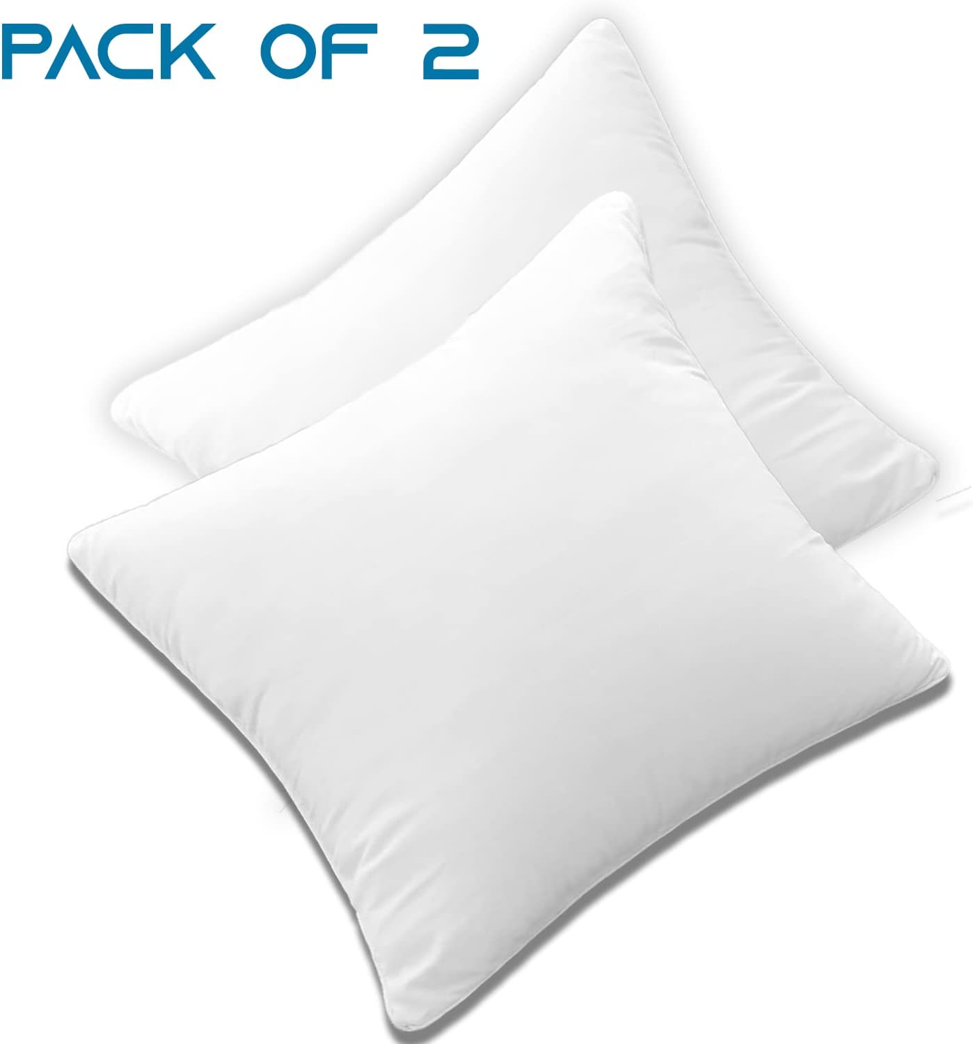 SYSN Cushion Inner Pads (Pack of 4) White Bounce Back 18x18 Cushion Inserts (45x45 cm) - Hollow Virgin Fiber Fillers For Decorative Scatters in Bed Sofa Outdoor with Stuffing - Image 3
