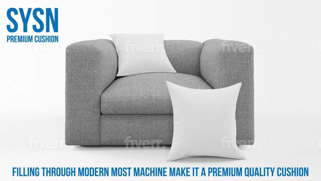 SYSN Cushion Inner Pads (Pack of 4) White Bounce Back 18x18 Cushion Inserts (45x45 cm) - Hollow Virgin Fiber Fillers For Decorative Scatters in Bed Sofa Outdoor with Stuffing - Image 10