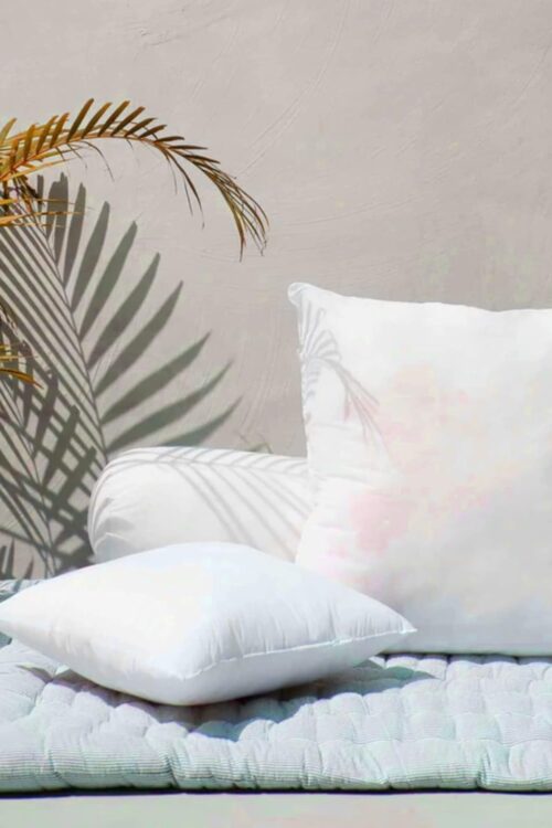 SYSN Cushion Inner Pads (Pack of 4) White Bounce Back 18×18 Cushion Inserts (45×45 cm) – Hollow Virgin Fiber Fillers For Decorative Scatters in Bed Sofa Outdoor with Stuffing
